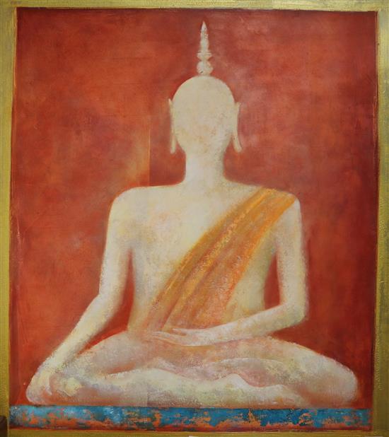 Charles Newington Study of Buddha 48 x 42in., unframed